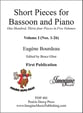 Short Pieces for Bassoon and Piano V1 cover